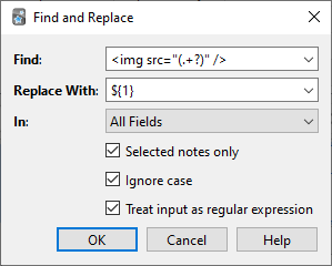 Find and Replace dialog